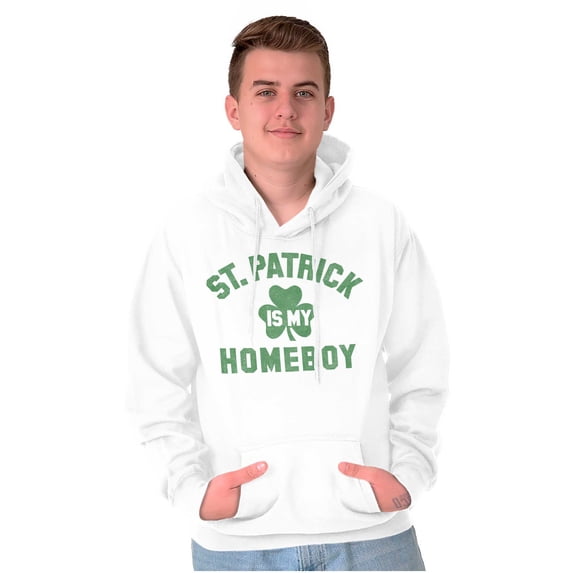 Funny Irish St. Patrick is My Homeboy Unisex Plus Fleece Graphic Hoodie Brisco Brands 5X