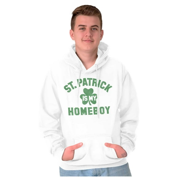 Funny Irish St. Patrick is My Homeboy Unisex Plus Fleece Graphic Hoodie Brisco Brands 5X