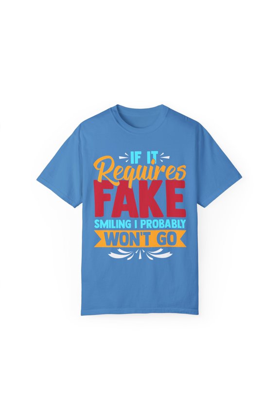 Funny Irritated Saying Introverts Sarcastic Statements Gag Vintage Characteristics Sayings Women Men Sarcasm Unisex Garment-Dyed T-shirt