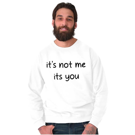 Funny It's Not Me It's You Joke Sweatshirt for Men or Women Brisco Brands S