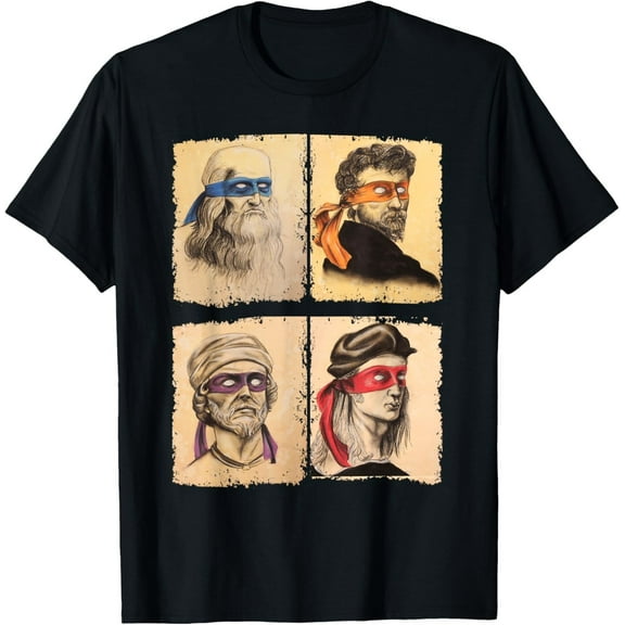 Funny Italian Art Lover Graphic Tee – Unique Turtle Art Inspired T-Shirt