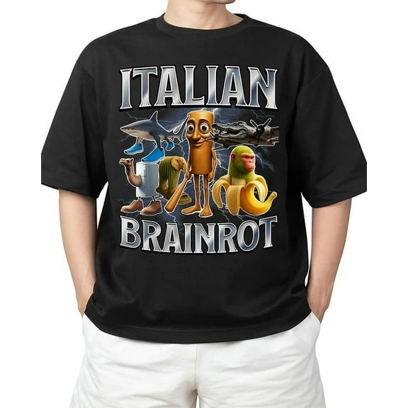 Funny Italian Brainrot Viral Italian Brainrot T-Shirt Unisex S-5XL Hot Trending Shirt, Vintage Birthday Gift