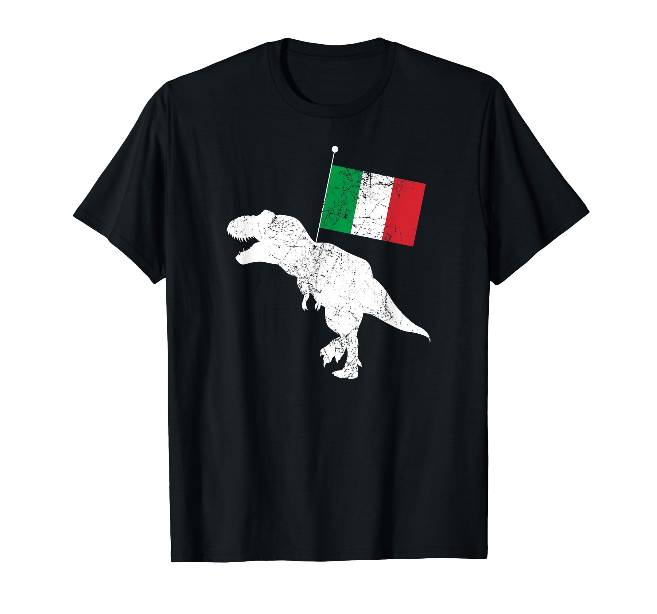 Funny italian dinosaur tyrannosaurus t rex italy flag men women t shirt