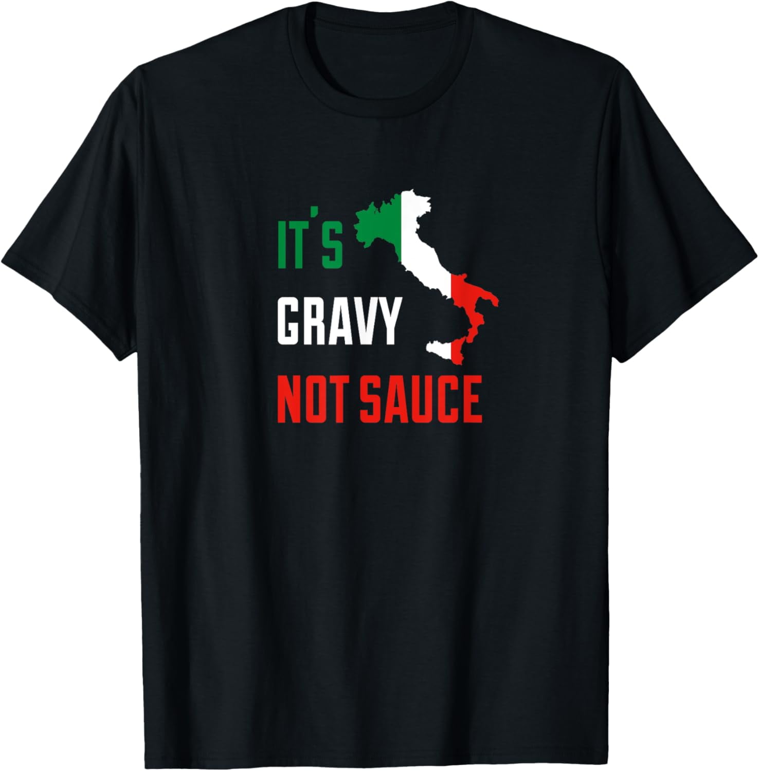Funny Italian Flag Food Gift Tee Its Gravy Not Sauce TShirt