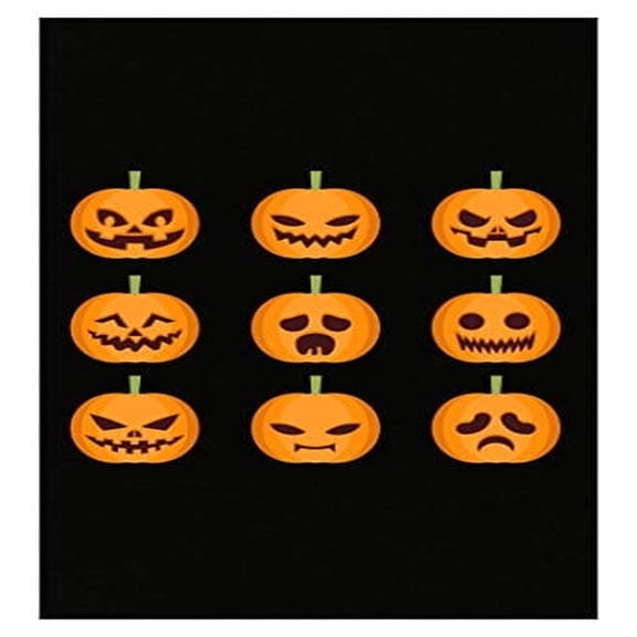 Funny Jack O' Lantern Faces Poster - Wall Decor for Autumn Gift