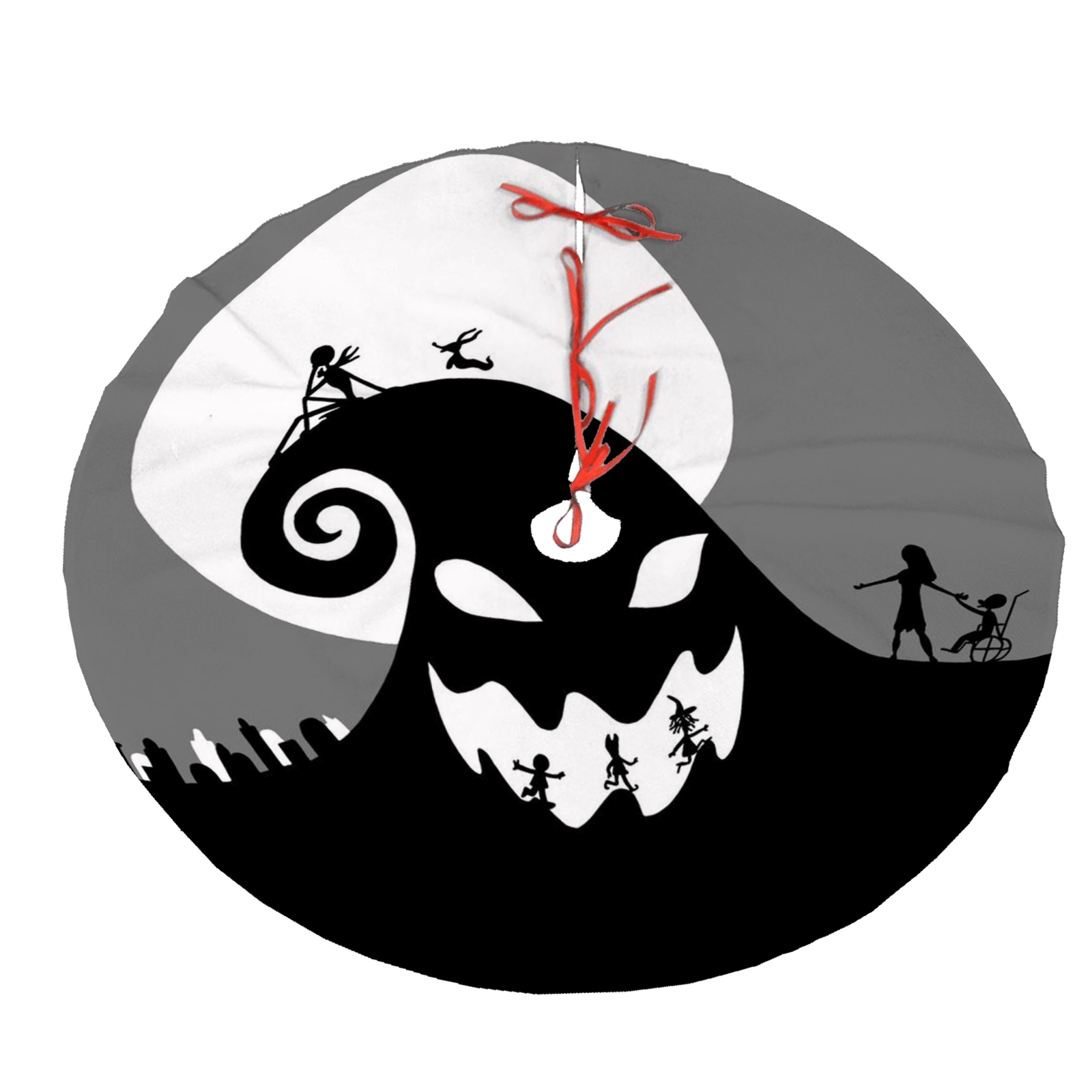 Funny Jack Sally Bat Spider  Halloween Christams Tree Skirt