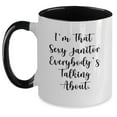 thumbnail image 1 of Funny Janitor Gifts from Friends for Janitor, Two Tone Coffee Mug with I'm That Sexy Janitor Everybody's Talking About. Quote, Christmas Unique, 1 of 4