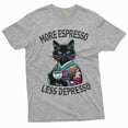 thumbnail image 1 of Funny Japanese Cat T-Shirt Espresso Depresso Shirt Humor Shirt Humorous Saying Gift Tee (4X-Large Grey), 1 of 6