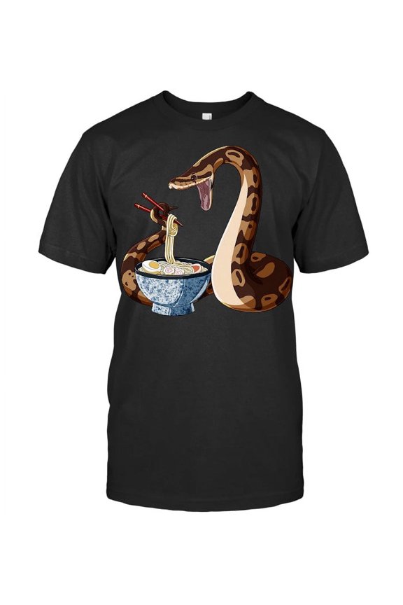 Funny Japanese Kawaii Ramen Snake Ball Python Snake T Shirt