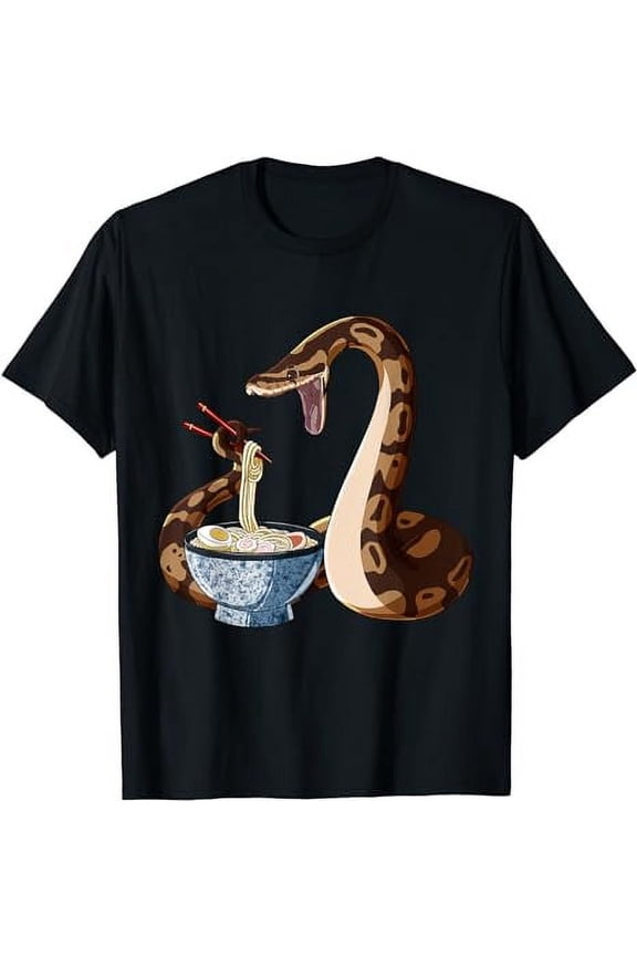 Funny Japanese Kawaii Ramen Snake Ball Python T-Shirt