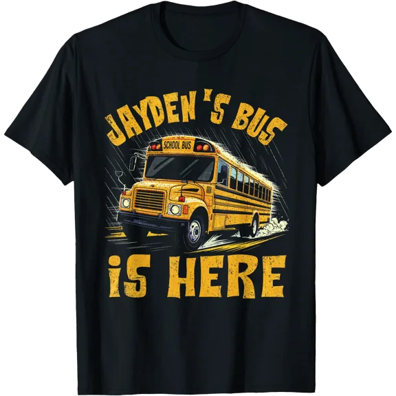 Funny Jayden's Bus is Here T-Shirt