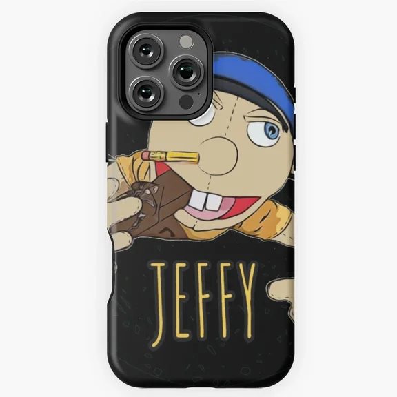 Funny Jeffy Puppet Meme Trendy Cartoon Humor Case Protective Case for iPhone 11 12 13 14 15 16 17 Pro Max