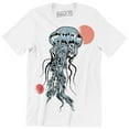 thumbnail image 1 of Funny Jellyfish Floating In Outer Space Graphic Design Men's T-Shirt, 1 of 4