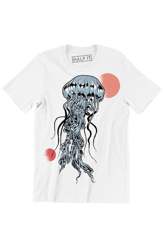 Funny Jellyfish Floating In Outer Space Graphic Design Men's T-Shirt