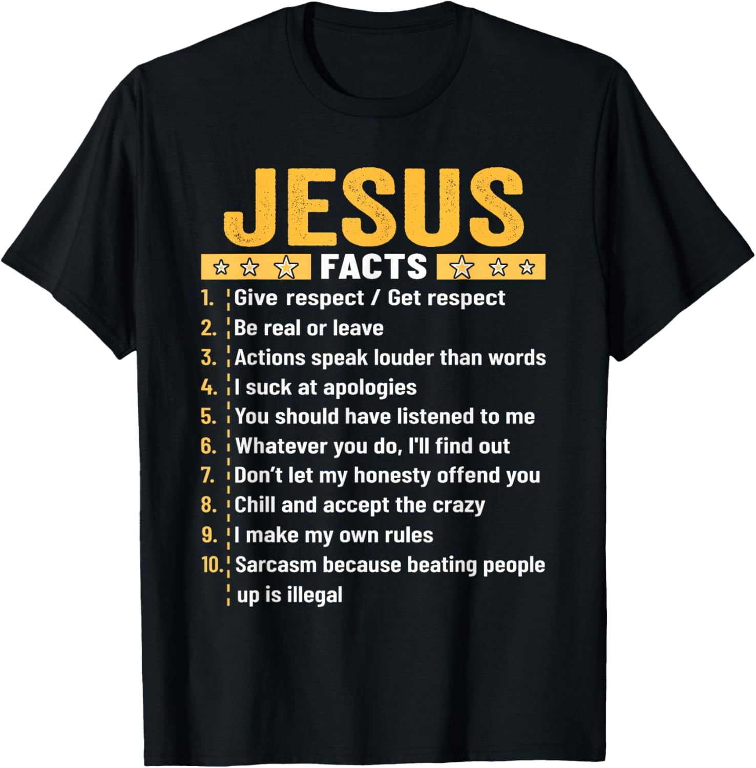Funny Jesus FACTS Shirt Jesus First Name TShirt