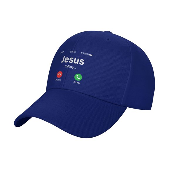 Funny Jesus Phone Christian Sandwich Cap Unisex Adjustable Adult Baseball Caps Casquette Hats Flat Cap