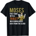 thumbnail image 1 of Funny Jewish Passover Moses Tablet Data Cloud Computing T-Shirt, 1 of 4