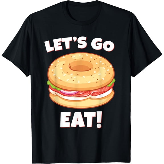Funny Jewish Tshirt Lets Go Eat Bagel Lox Meme Cute T-Shirt
