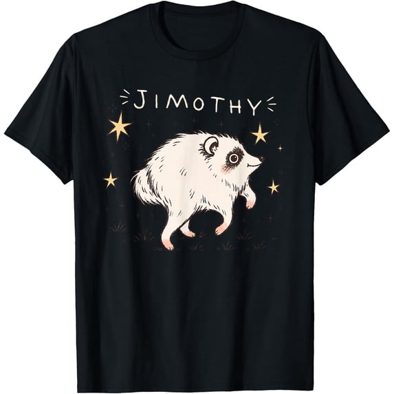 Funny Jimothy Opossum Bootleg Retro Star T-Shirt for Animal Lovers