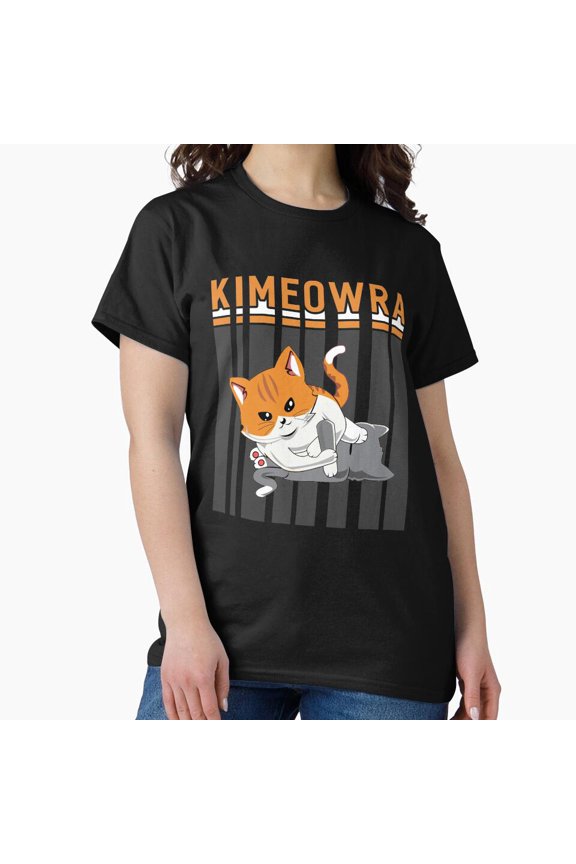 Funny Jiu Jitsu Kimura Kimeowra Cat Martial Arts Graphic Top Unisex T-Shirt up to size 5XL