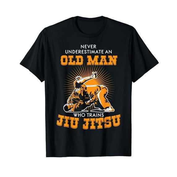 Funny Jiu Jitsu Old Man Gift for Dad Men Short Sleeve Graphic Tee