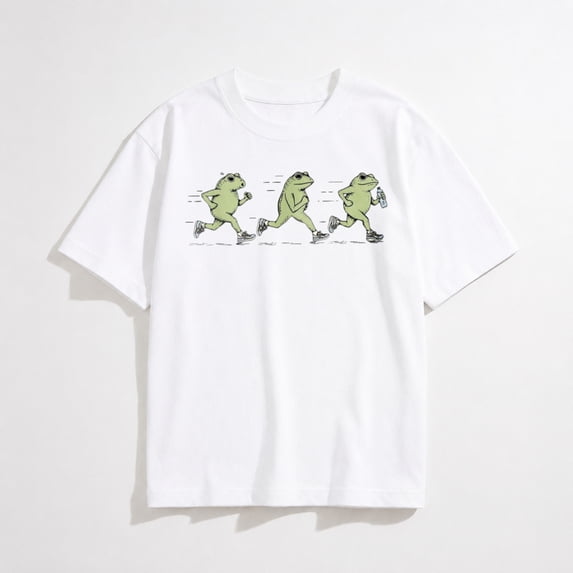 Funny Jogging Frogs Running Frog Half Marathon 10k Sarcastic T-Shirt