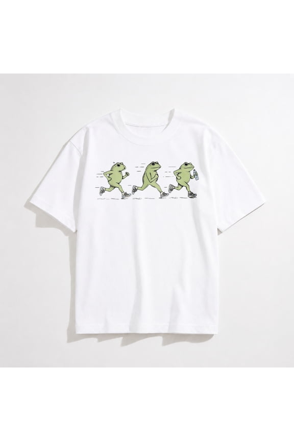 Funny Jogging Frogs Running Frog Half Marathon 10k Sarcastic T-Shirt