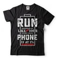 thumbnail image 1 of Funny Joke Shirt Run Like Your Phone Is At 1% Shirt Humorous Gifts Running Shirt Phone Battery Shirt, 1 of 6