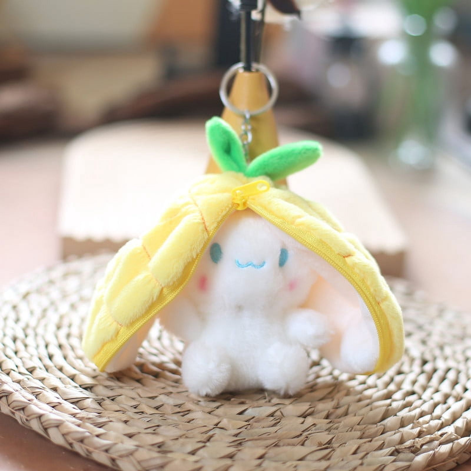 Funny Joy Kawaii Fruit Bunny Plush Toy Cute Carrot Strawberry Turn ...