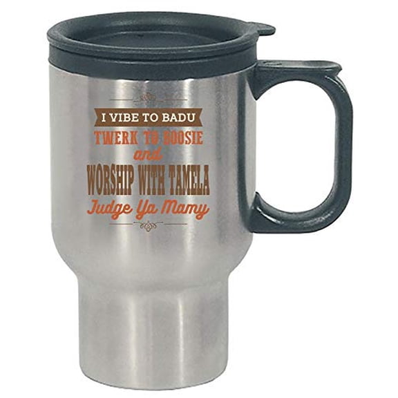 Funny Judge - I Vibe Twerk Worship - Rap Hip Hop Music Industry Humor - Stainless Steel Travel Mug