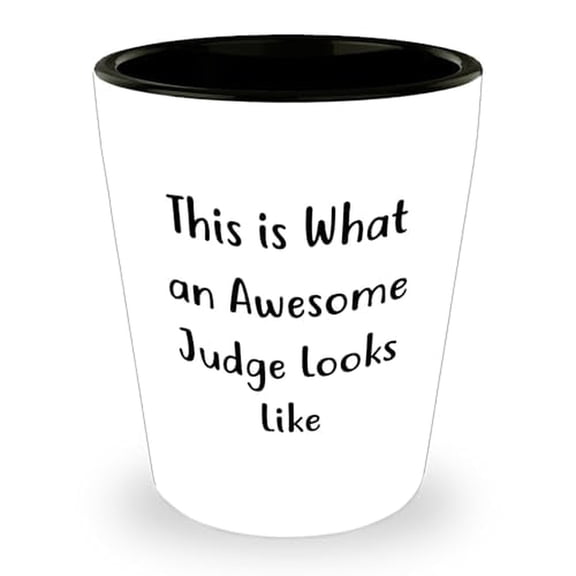 Funny Judge Shot Glass Gift from Friends for Judge Graduation