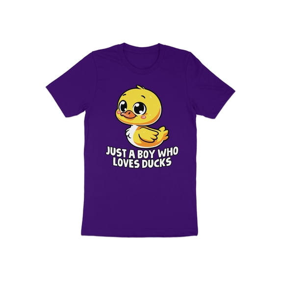 Funny Just a Boy Who Loves Ducks Bird Birthday Gift for Boys T-Shirt Cute Rubber Duck Lover Birthday Holiday Present Men Women Kids Tshirt