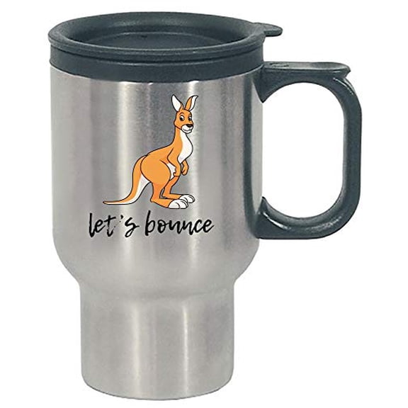 Funny Kangaroo - Pouched Mammal Marsupial Macropodidae Humor - Stainless Steel Travel Mug