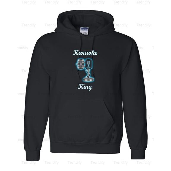 Funny Karaoke King Blue Glowing Microphone Music Hoodie M3082188, Up to Size 5XL