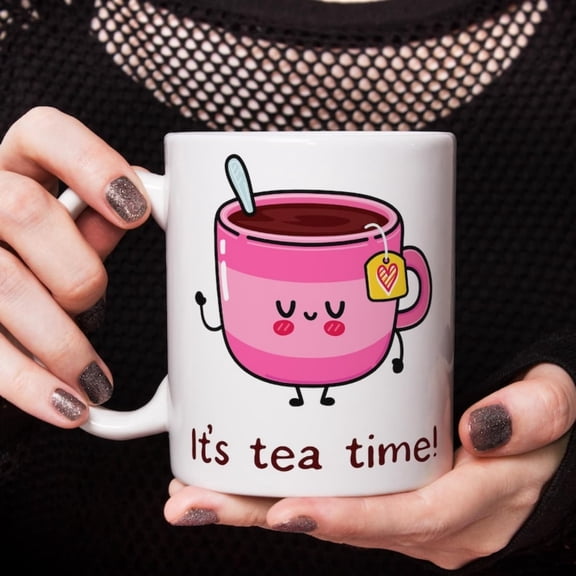 Funny Kawa Tea Lover Mug, Cute Tea Time Cup, Adorable Ceramic Mug Tea Drinkers, Cozy Drinkware Gift Idea.jpg