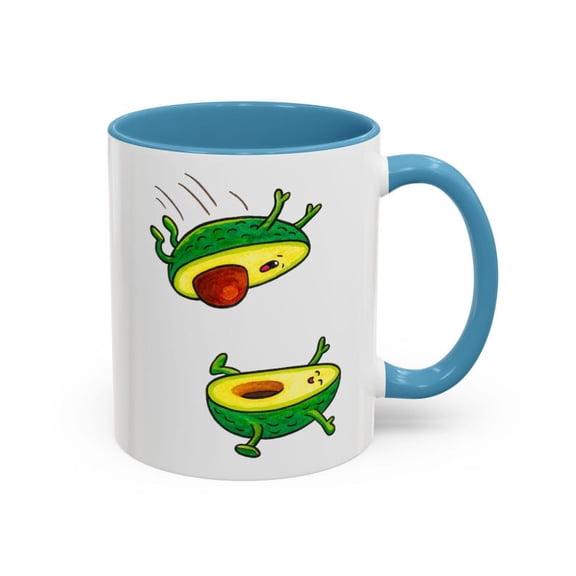 Funny KawaI1I AvoC1Ado Mug, Cute C1Artoon Fruioffee Cup, Jumping AvoC1Ado Lover Gift, Fun Kitchen Tea oa Cup for WoM1en M1en T1EEns GifT1 Idea
