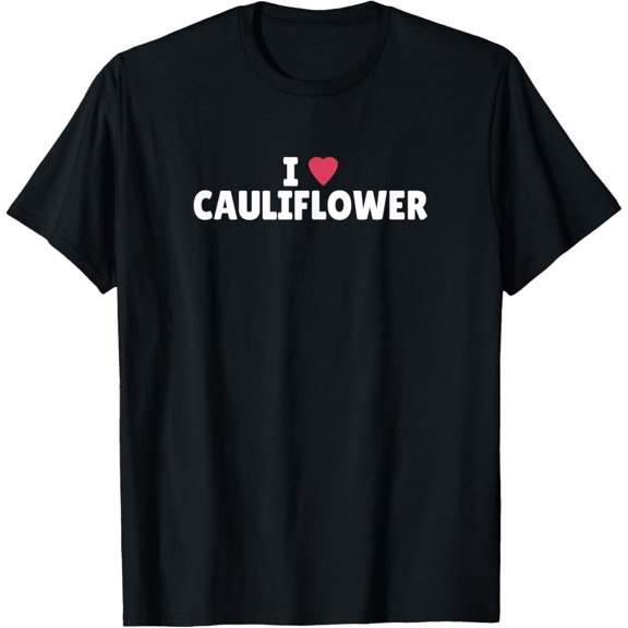 Funny Kawaii Cauliflower T-Shirt men and women can wear, black, white, gifts