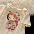 thumbnail image 1 of Funny Kawaii Sanrio Hello Kitty Soft Loose Women's T-shirt Japanese Cute Girls Y2K Aesthetic Fashion Short Sleeve Summer Tops, 1 of 10