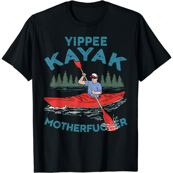 Funny Kayak Men Canoeist kayaking Short Sleeve T-Shirt Black