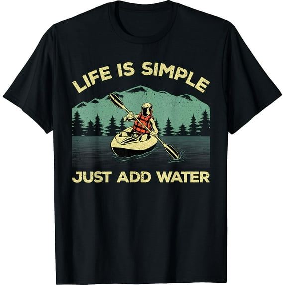 Funny Kayaking Design For Women Paddling Canoeing Lover T-Shirt Black X-Large