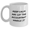 thumbnail image 1 of Funny Keep Calm And Let The Accountant Handle It White Coffee Mug Gifts for Graduates from Family and Friends - Unique Graduation Gifts for Accountant, 1 of 6