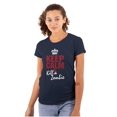 thumbnail image 1 of Funny Keep Calm Kill A Zombie Meme Womens Slim Fit Graphic Tee Brisco Brands S, 1 of 5