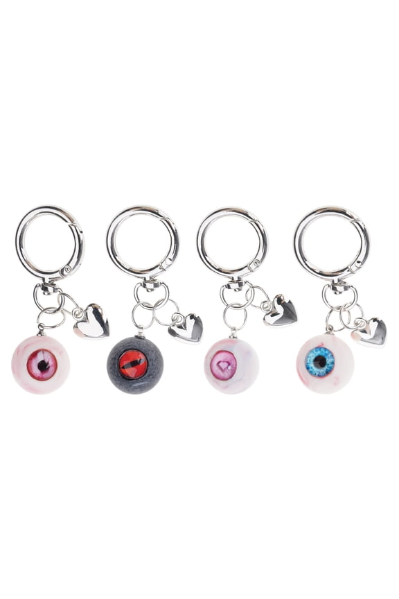 Funny Keychain Handmade Resin Horror Gift Gothic Charm Heart Shape Bag Charm For Themed Party