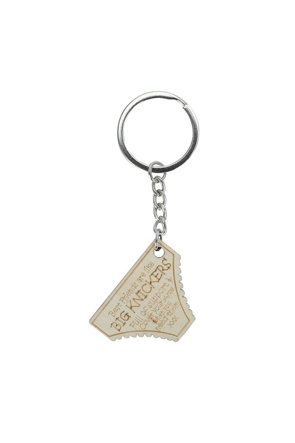 Funny Keychain for Friend Stainless Steel Pendant Unique Holiday Present Supportive Humorous Quote Keepsake