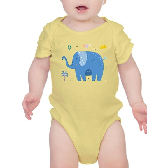 Funny Kiddie Elephant Art Bodysuit Infant -Image by Shutterstock,  6 Months