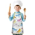 thumbnail image 1 of Funny Kids Aprons for Girls Boys Cute Horse Toddler Aprons for Cooking Baking Painting Crafting Art Gardening Little Helper Children Aprons with Adjustable Strap and Pockets, 1 of 5