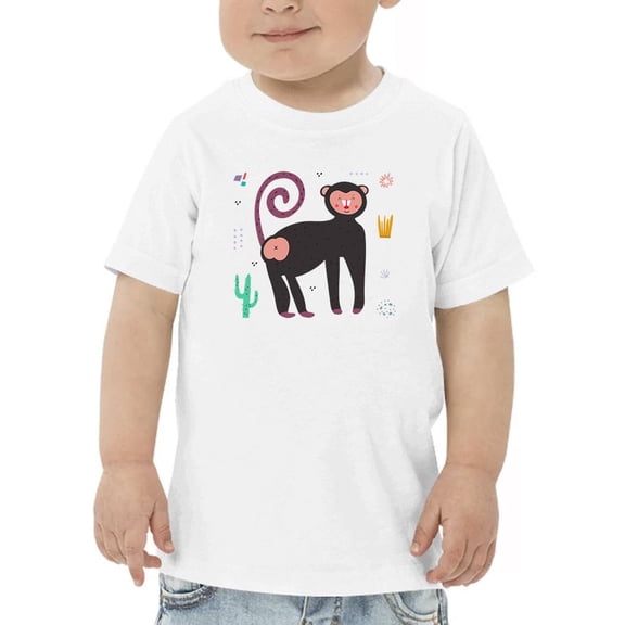 Funny Kids Baboon Drawing T-Shirt Toddler -Image by Shutterstock,  5 Toddler