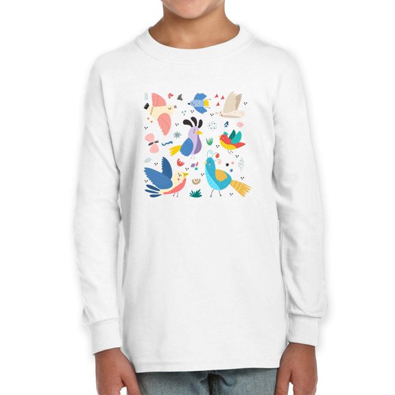 Funny Kids Birds Drawing Long Sleeve Toddler -Image by Shutterstock,  2 Toddler