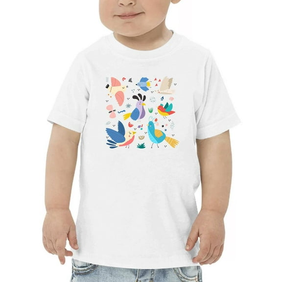 Funny Kids Birds Drawing T-Shirt Toddler -Image by Shutterstock, 3 Toddler