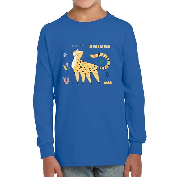 Funny Kids Cheetah Drawing Long Sleeve Toddler -Image by Shutterstock, 2 Toddler